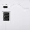 Vrijstaande Elektrische Haard, Vlam Effect, 2 Verwarmingsmodi 1000W/2000W, Gehard Glas, Wit, 36,5x24x45,5 Cm
