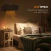 Wandmontage Verwarmingstoestel 2000W Met Afstandsbediening 2 Verwarmingsmodi LED display 12u Timer Voor Badkamer