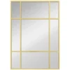 Wandspiegel, Decoratieve Spiegel Met Metalen Frame, Gouden Strepen, Meerlaags Glas, 50B X 2T X 70H Cm
