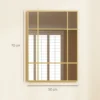 Wandspiegel, Decoratieve Spiegel Met Metalen Frame, Gouden Strepen, Meerlaags Glas, 50B X 2T X 70H Cm