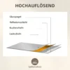 Wandspiegel, Decoratieve Spiegel Met Metalen Frame, Zwarte Strepen, Meerlaags Glas, 50B X 2T X 110H Cm