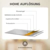 Wandspiegel, Decoratieve Spiegel Met Metalen Frame, Zwarte Strepen, Meerlaags Glas, 50B X 2T X 70H Cm