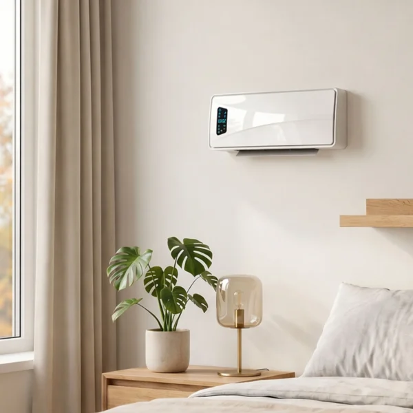 Wandverwarming 2000W Keramische Wandverwarming Met 3 Modi, LED Display, Verstelbare Thermostaat, 24U Timer Wit