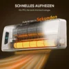 Wandverwarming 2000W Keramische Wandverwarming Met 3 Modi, LED Display, Verstelbare Thermostaat, 24U Timer Wit
