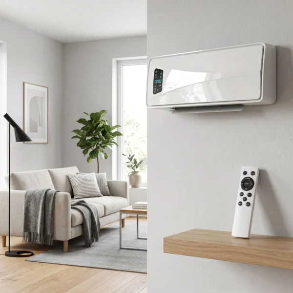 Wandverwarming 2000W Keramische Wandverwarming Met 3 Modi, LED Display, Verstelbare Thermostaat, 24U Timer Wit