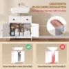 Wastafelonderkast, Modern En Vrijstaand, Met Soft close Scharnieren, Lade En 2 Deuren, Wit