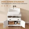 Wastafelonderkast, Modern En Vrijstaand, Met Soft close Scharnieren, Lade En 2 Deuren, Wit