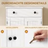Wastafelonderkast, Modern En Vrijstaand, Met Soft close Scharnieren, Lade En 2 Deuren, Wit