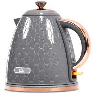 Waterkoker, 2200W, Kijkvenster, Filter, Snelkoker, Grijs