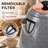 Waterkoker, 2200W, Kijkvenster, Filter, Snelkoker, Grijs