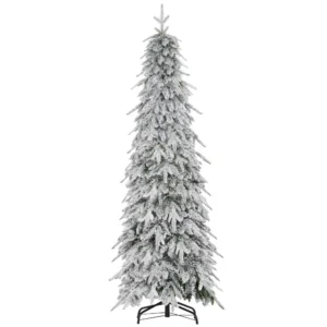 Weihnachtsbaum Künstlich 180 Cm Christbaum Wie Echt Mit 600 Dichten Zweigen, Kunstschnee, Auto Öffnung