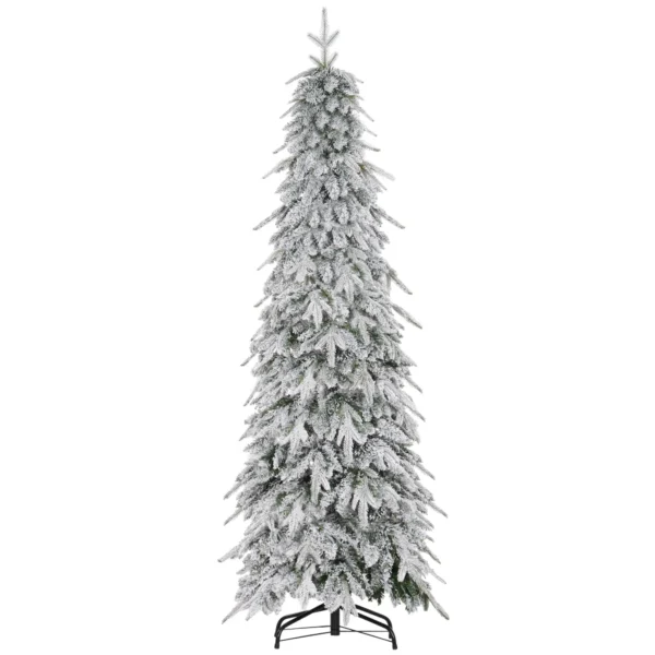Weihnachtsbaum Künstlich 180 Cm Christbaum Wie Echt Mit 600 Dichten Zweigen, Kunstschnee, Auto Öffnung