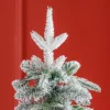 Weihnachtsbaum Künstlich 180 Cm Christbaum Wie Echt Mit 600 Dichten Zweigen, Kunstschnee, Auto Öffnung