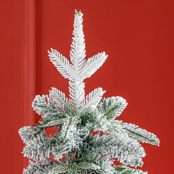 Weihnachtsbaum Künstlich 180 Cm Christbaum Wie Echt Mit 600 Dichten Zweigen, Kunstschnee, Auto Öffnung