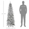 Weihnachtsbaum Künstlich 180 Cm Christbaum Wie Echt Mit 600 Dichten Zweigen, Kunstschnee, Auto Öffnung