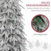 Weihnachtsbaum Künstlich 180 Cm Christbaum Wie Echt Mit 600 Dichten Zweigen, Kunstschnee, Auto Öffnung