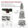 Weihnachtsbaum Künstlich 180 Cm Christbaum Wie Echt Mit 600 Dichten Zweigen, Kunstschnee, Auto Öffnung