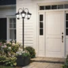 Zonnelantaarn Staande Lamp Met Bloempot 185cm Hoogte Verstelbaar Buiten Tuinlantaarn Met 3 Lampenkoppen Lichtregeling