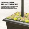Zonnelantaarn Staande Lamp Met Bloempot 185cm Hoogte Verstelbaar Buiten Tuinlantaarn Met 3 Lampenkoppen Lichtregeling