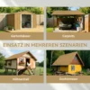 12 Stuks Trapeziumplaat 129x45cm 7m² Verzinkt Dakplaat 0,25 Mm Weerbestendig Profielplaat Natuurhout