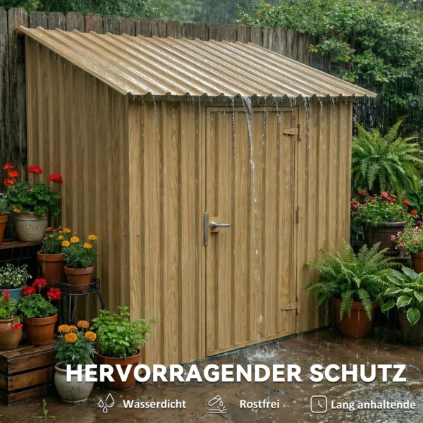 12 Stuks Trapeziumplaat 129x45cm 7m² Verzinkt Dakplaat 0,25 Mm Weerbestendig Profielplaat Natuurhout