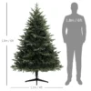 180 Cm Kunstmatige Kerstboom In Sparrenontwerp Met 1696 Takpunten En Opvouwbare Stalen Voet, Kerstboom Voor Thuis Of Kantoor, Groen