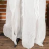 189 Cm Witte Heks Met Pompoenhoofd, Levensgrote Halloween Buitendecoratie