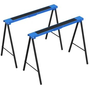 2 delige Set Werkbank, Ambachtelijke Stand, Tot 250 Kg Belastbaar, Metaal, Blauw