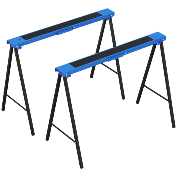 2 delige Set Werkbank, Ambachtelijke Stand, Tot 250 Kg Belastbaar, Metaal, Blauw