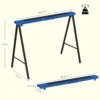 2 delige Set Werkbank, Ambachtelijke Stand, Tot 250 Kg Belastbaar, Metaal, Blauw