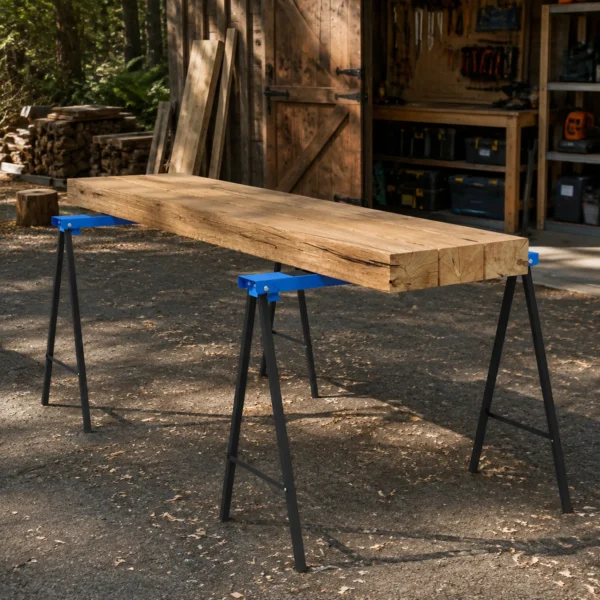2 delige Set Werkbank, Ambachtelijke Stand, Tot 250 Kg Belastbaar, Metaal, Blauw