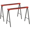 2 delige Set Werkbank, Ambachtelijke Standaard, Tot 250 Kg Belastbaar, Metaal, Rood