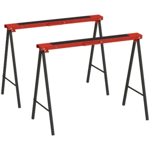 2 delige Set Werkbank, Ambachtelijke Standaard, Tot 250 Kg Belastbaar, Metaal, Rood