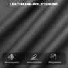 2 zits Elektrische Relaxbank Van Leathaire Met Massage En Verwarmingsfunctie, 2 Afstandsbedieningen, USB /USB C aansluitingen