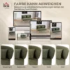 2 zitsbank, Klein Chenille Bank Met Vleugelrug, Dikke Zitting, Rubberboomhouten Voeten, Donkergroen