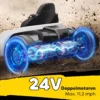 24 V Elektrische Go Kart Voor Kinderen Tot 18 Km/u Go kart Met Drift Functie, Drift Kart Met 2 Motoren Verstelbare Zitplaats Wit