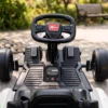 24 V Elektrische Go Kart Voor Kinderen Tot 18 Km/u Go kart Met Drift Functie, Drift Kart Met 2 Motoren Verstelbare Zitplaats Wit