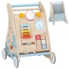 3 in 1 Baby Loopwagen Loopondersteuning Met Afneembaar Dubbelzijdig Activiteitenbord, Tas En Wielen Voor 1 3 Jaar