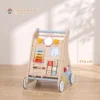 3 in 1 Baby Loopwagen Loopondersteuning Met Afneembaar Dubbelzijdig Activiteitenbord, Tas En Wielen Voor 1 3 Jaar
