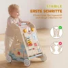 3 in 1 Baby Loopwagen Loopondersteuning Met Afneembaar Dubbelzijdig Activiteitenbord, Tas En Wielen Voor 1 3 Jaar