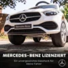 3 in 1 Glijauto Met Duwstang Mercedes Benz Glijvoertuig Met Stuurwiel Claxon Muziek Dak Zitopbergruimte Wit