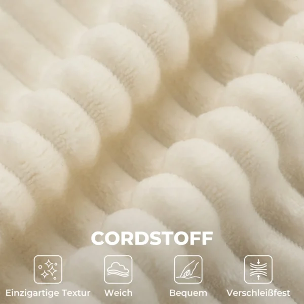 3 zitsbank, Modulair Cloud bank Zonder Vaste Frame, Brede & Diepe Zitoppervlakte, Veerpolstering, Koordbekleding, Beige