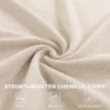 360° Draaibare Loungestoel Met Kruk, In Hoogte Verstelbaar, Chenille bekleding, Met Lendekussen, Crèmewit