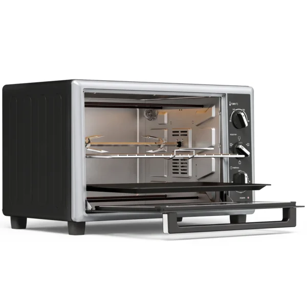46 L Mini oven Met Draaispit, Convectie, Temperatuurregeling En Timer, 1800 W, Zwart