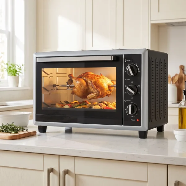 46 L Mini oven Met Draaispit, Convectie, Temperatuurregeling En Timer, 1800 W, Zwart