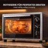 46 L Mini oven Met Draaispit, Convectie, Temperatuurregeling En Timer, 1800 W, Zwart