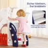 5 in 1 Kinderglijbaanset, Telescoop, Basketbalring, Kunststof, Oranje+Donkerblauw