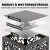 Aminhoutrek 38 X 38 X 112cm Verhoogd Brandhoutrek Met 4 Haken Decoratieve Uitsparingen Tot 100 Kg Staal