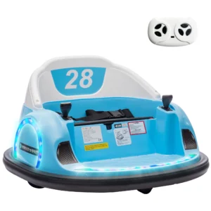 Autoscooter, 360° Rotatie, 2 Km/u Snelheid, Veiligheidsgordel, LED Lichten, Muziek En Claxon, Blauw