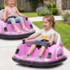 Autoscooter, 360° Rotatie, 2 Km/u Snelheid, Veiligheidsgordel, LED Lichten, Muziek En Toeter, Roze